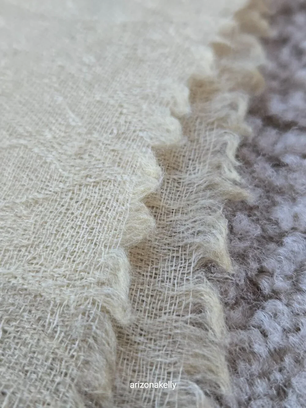 Cashmere Jacquard Scarf Lightweight Woven - Picture 4 of 15